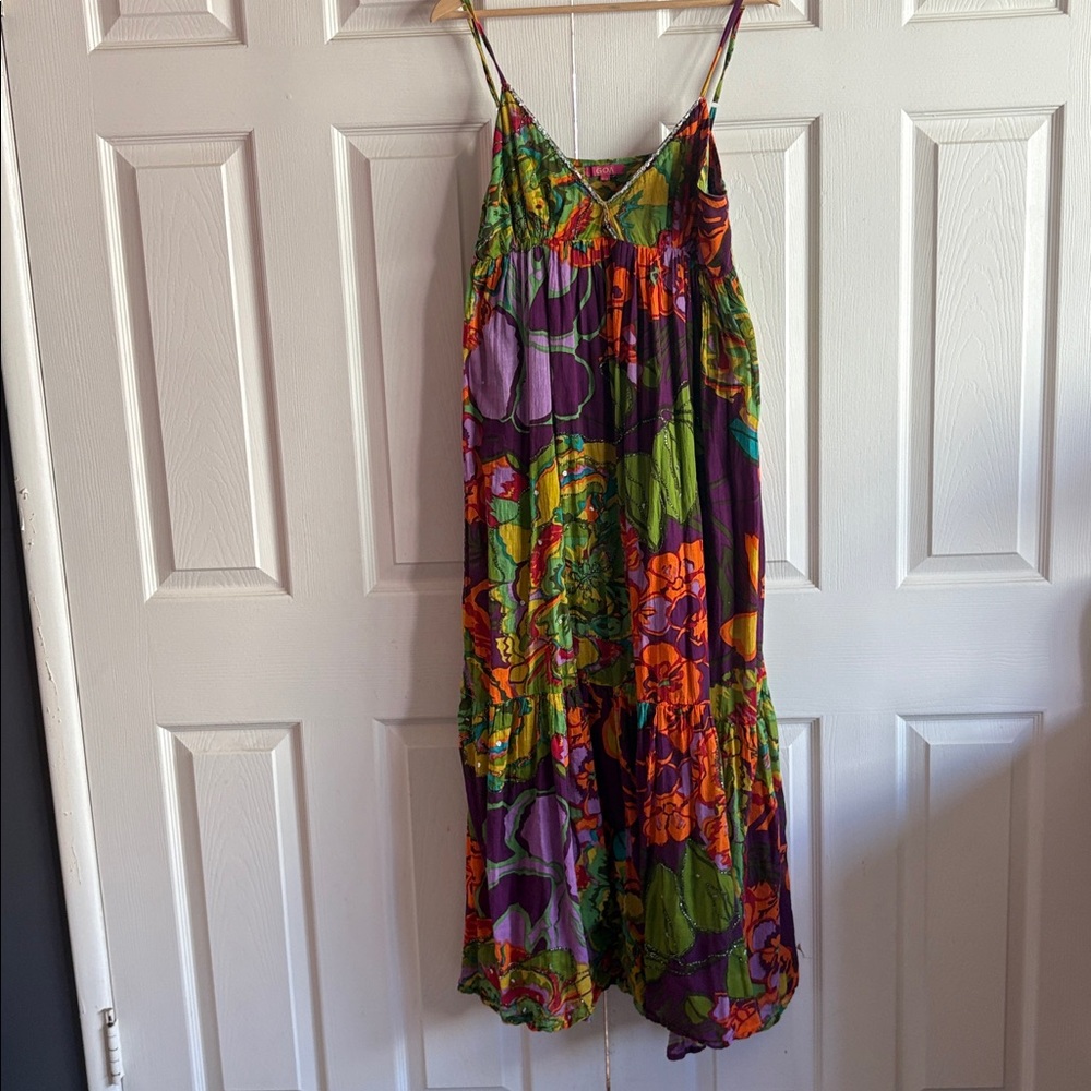 Goa Vibrant Floral Maxi Dress